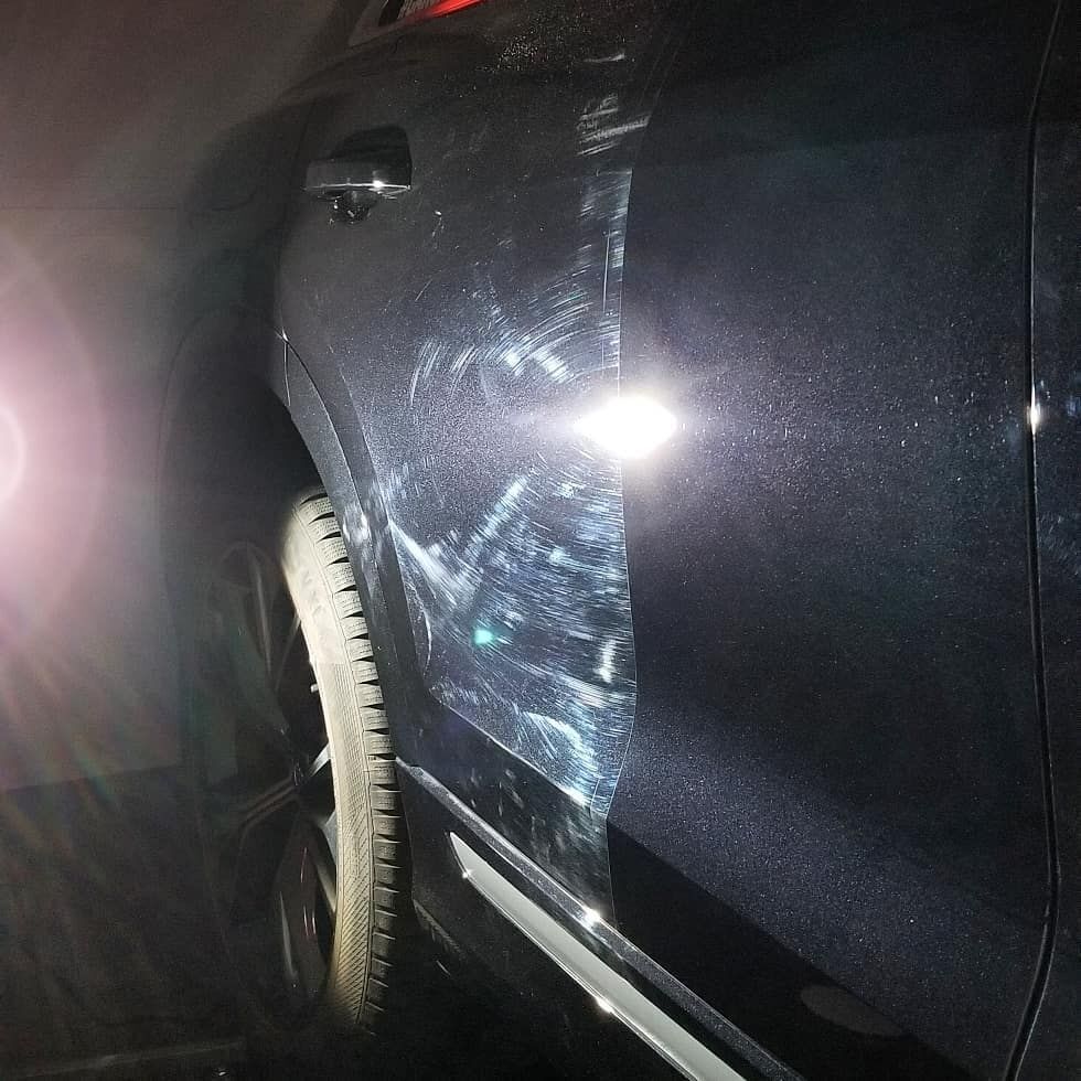 Paint correction close-up